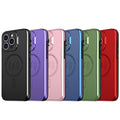For iPhone 12/13/14/15 pro max case stand Lens protection Built-in magnets support Magsafe wireless charging