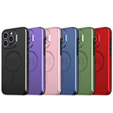 For iPhone 12/13/14/15 pro max case stand Lens protection Built-in magnets support Magsafe wireless charging