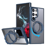 Works with Samsung S24 ultra/SAM S23/SAM S22 phone case with 360-degree rotating ring/built-in magnet for Magsafe wireless charging