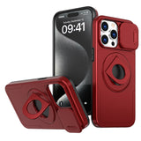 Works with iPhone13/14/15 pro max case with 360-degree rotating ring/built-in magnet for Magsafe wireless charging