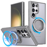 For iPhone 12/13/14/15 pro max case with 360-degree rotating ring/Built-in magnet support for Magsafe wireless charging