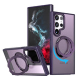 Works with Samsung S24 ultra/SAM S23/SAM S22 phone case with 360-degree rotating ring/built-in magnet for Magsafe wireless charging