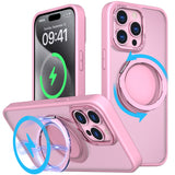 For iPhone 12/13/14/15 pro max case with 360-degree rotating ring/Built-in magnet support for Magsafe wireless charging