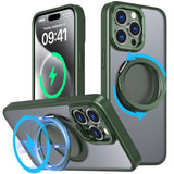 For iPhone 12/13/14/15 pro max case with 360-degree rotating ring/Built-in magnet support for Magsafe wireless charging