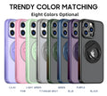 Works with iPhone13/14/15 pro max case with 360-degree rotating ring/built-in magnet for Magsafe wireless charging