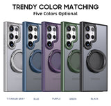 For iPhone 12/13/14/15 pro max case with 360-degree rotating ring/Built-in magnet support for Magsafe wireless charging