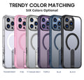 New Design PC&TPU Transparent Mobile Phone Case With Mental Holder Magnetic Wireless Cover for iphone 14 15 16 Pro Max
