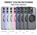 For iPhone 12/13/14/15 pro max case with 360-degree rotating ring/Built-in magnet support for Magsafe wireless charging