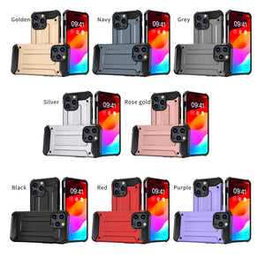 Available for iPhone 12/13/14/15 pro max case Military Drop resistant TPU+PC 2-in-1 multi-color option
