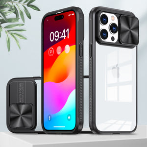 Suitable for iPhone 12/13/14/15 pro max transparent phone case push-window lens protection case injection molding process multi-color selection